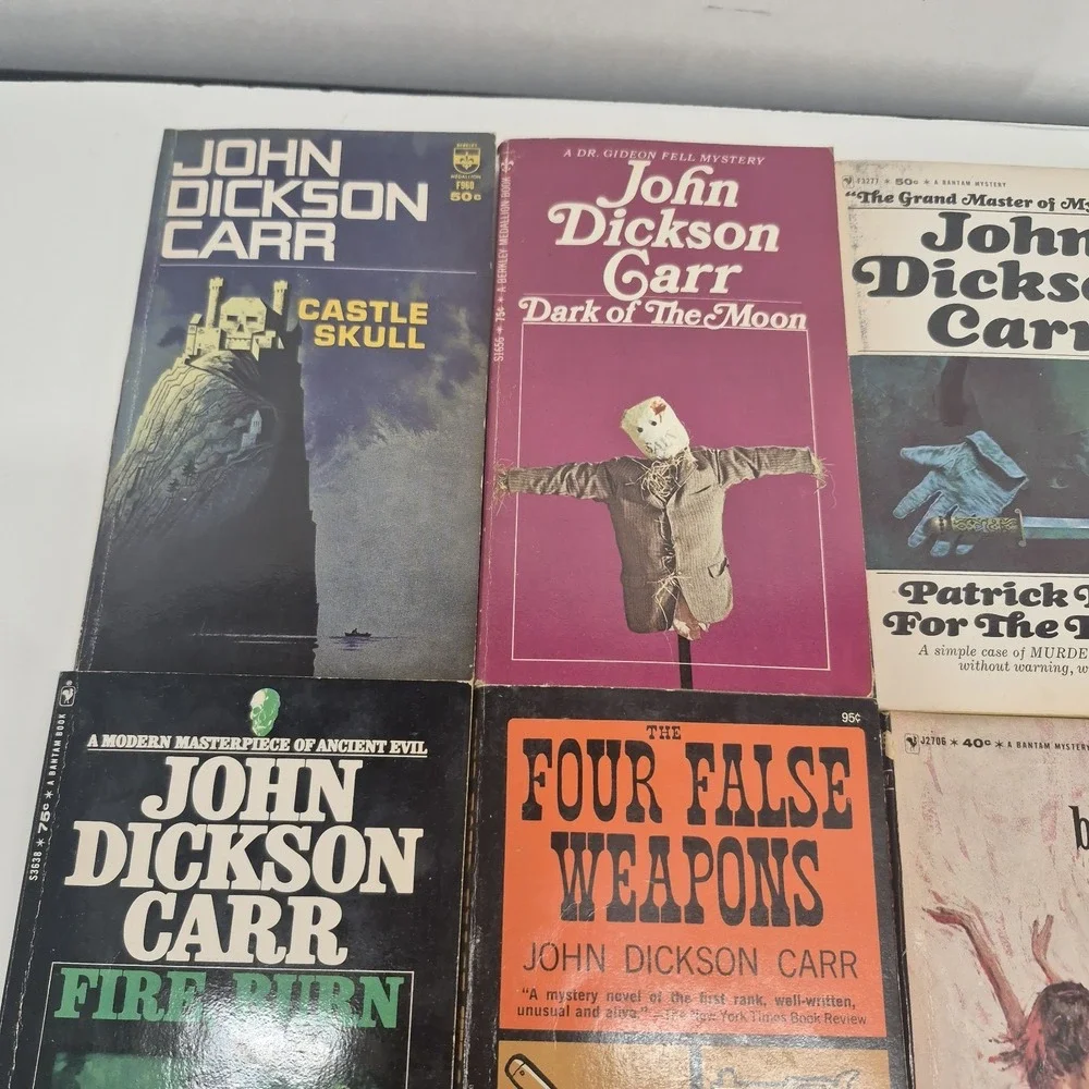 Lot of 10 Vintage John Dickson Carr PB Gothic Suspense Mystery Books